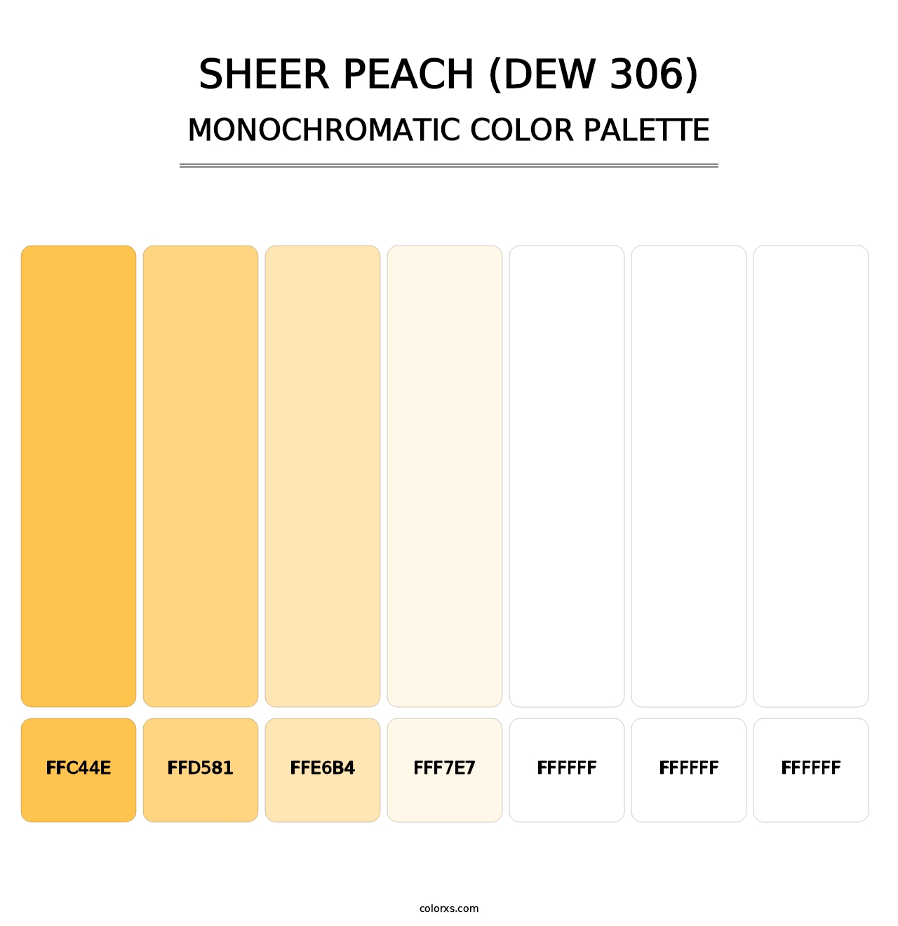 Sheer Peach (DEW 306) - Monochromatic Color Palette