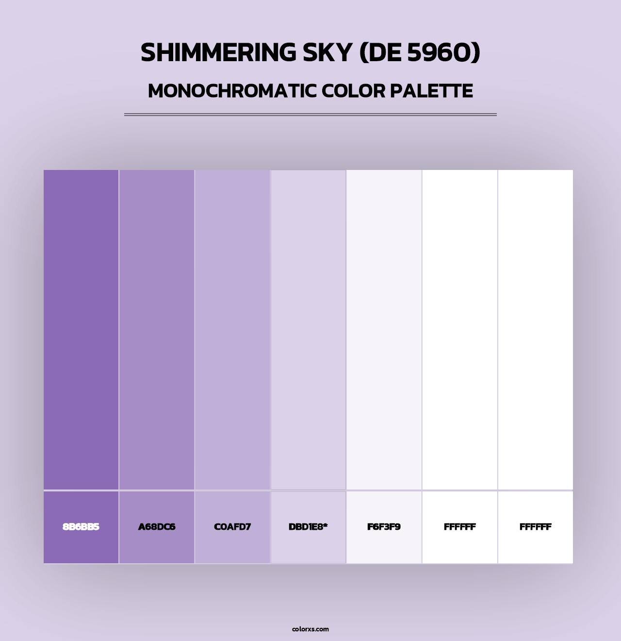 Shimmering Sky (DE 5960) - Monochromatic Color Palette
