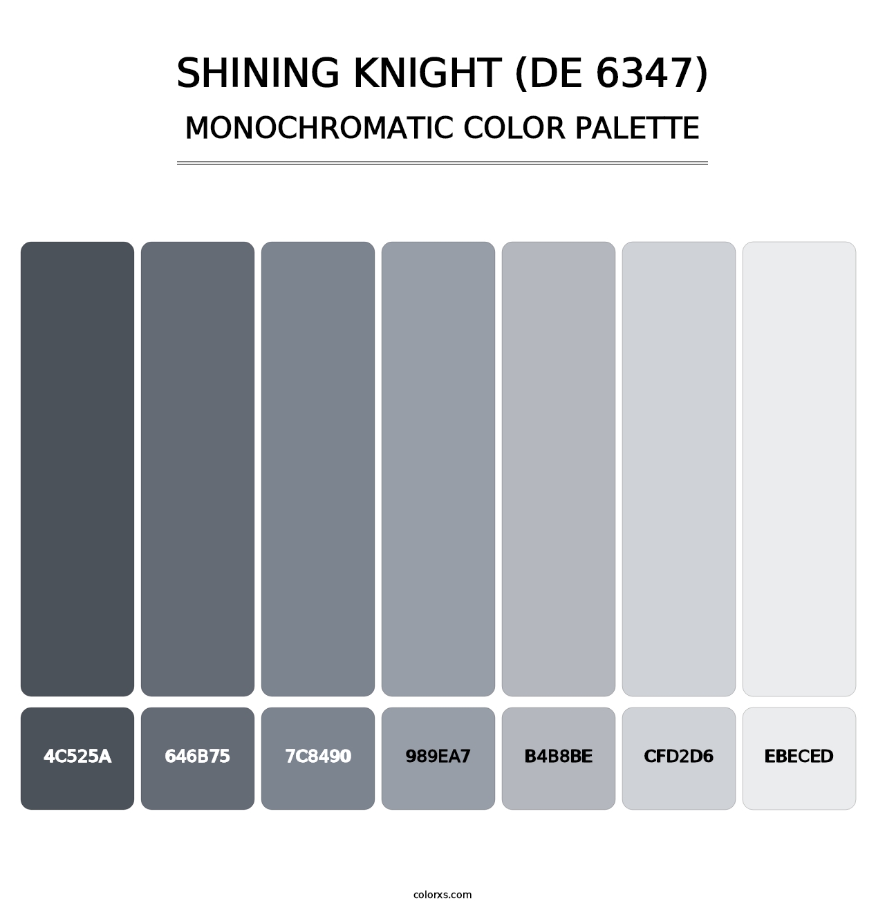 Shining Knight (DE 6347) - Monochromatic Color Palette