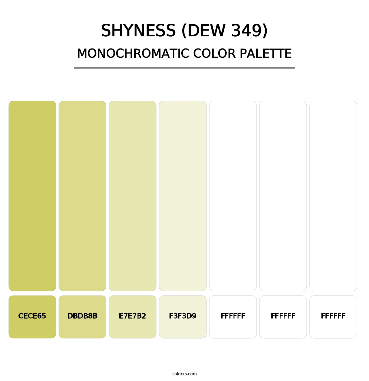 Shyness (DEW 349) - Monochromatic Color Palette
