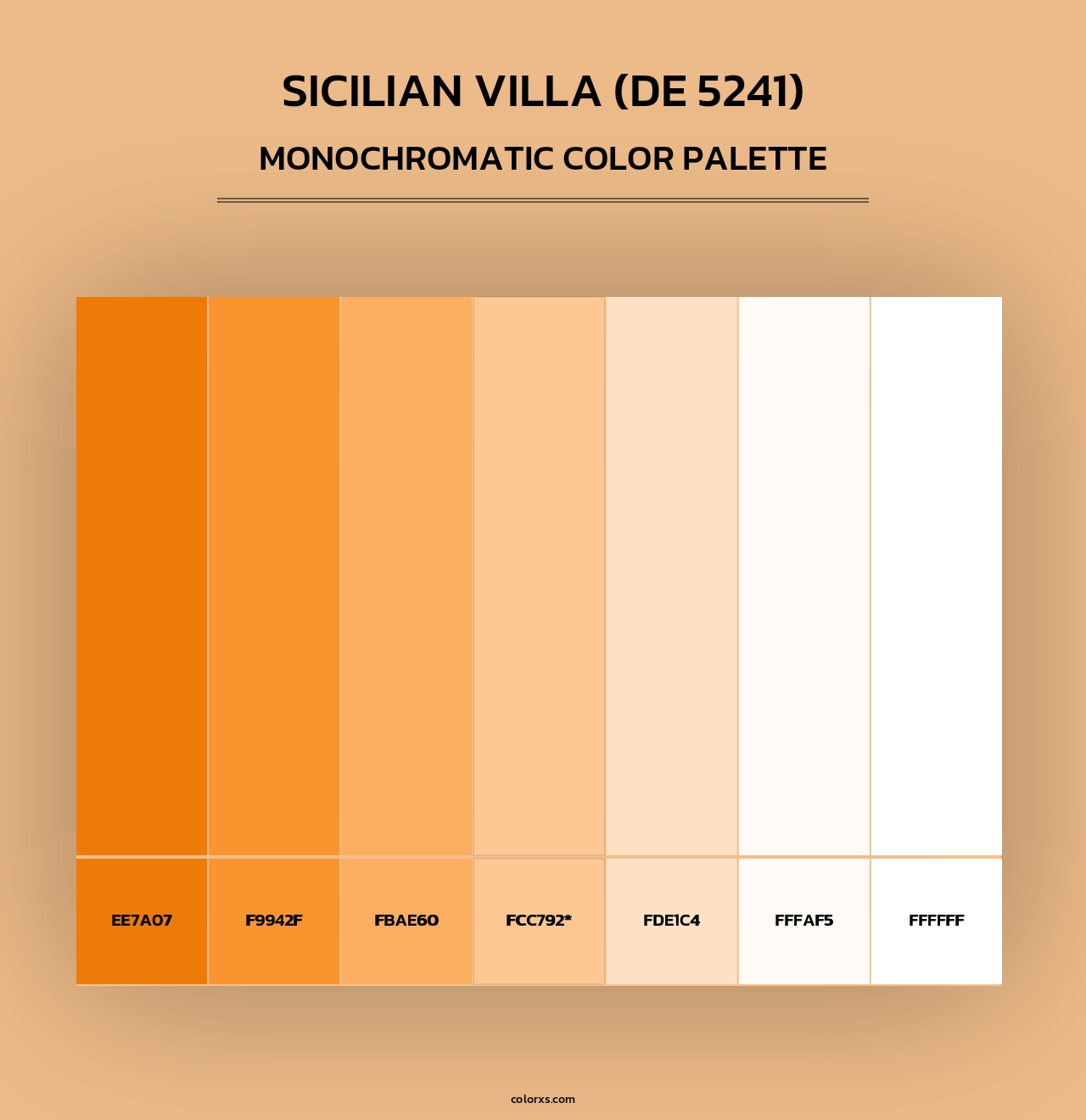 Sicilian Villa (DE 5241) - Monochromatic Color Palette