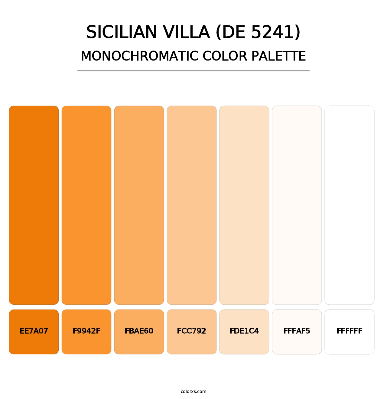 Sicilian Villa (DE 5241) - Monochromatic Color Palette