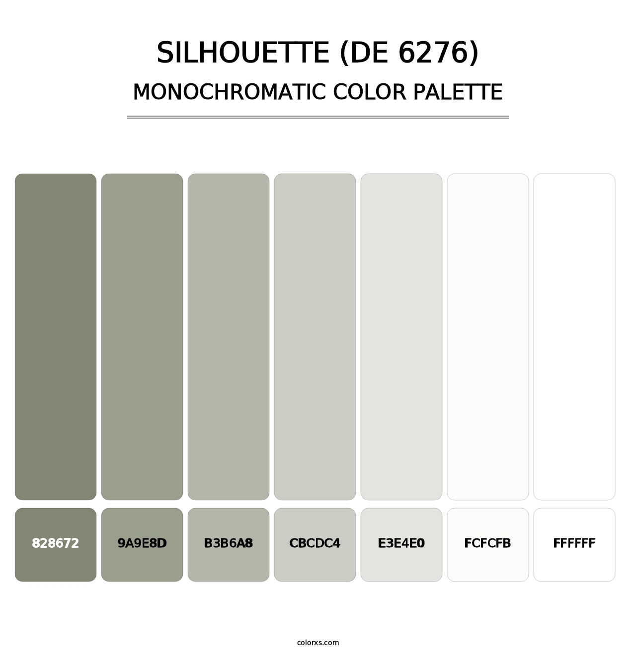 Silhouette (DE 6276) - Monochromatic Color Palette