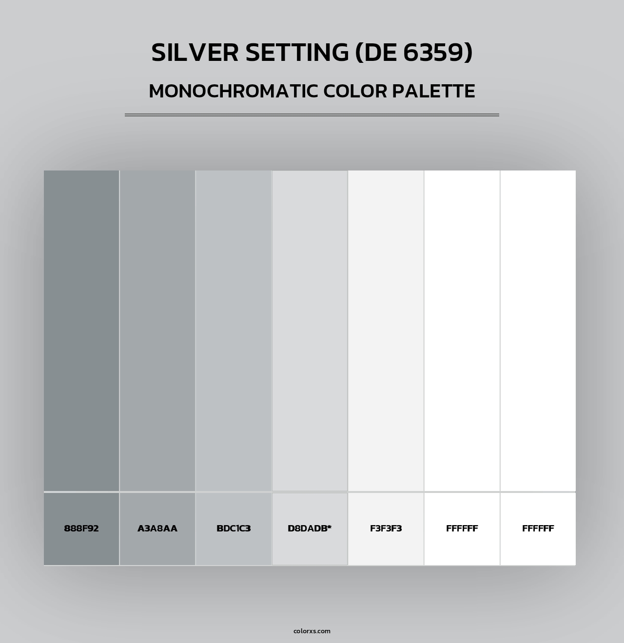 Silver Setting (DE 6359) - Monochromatic Color Palette