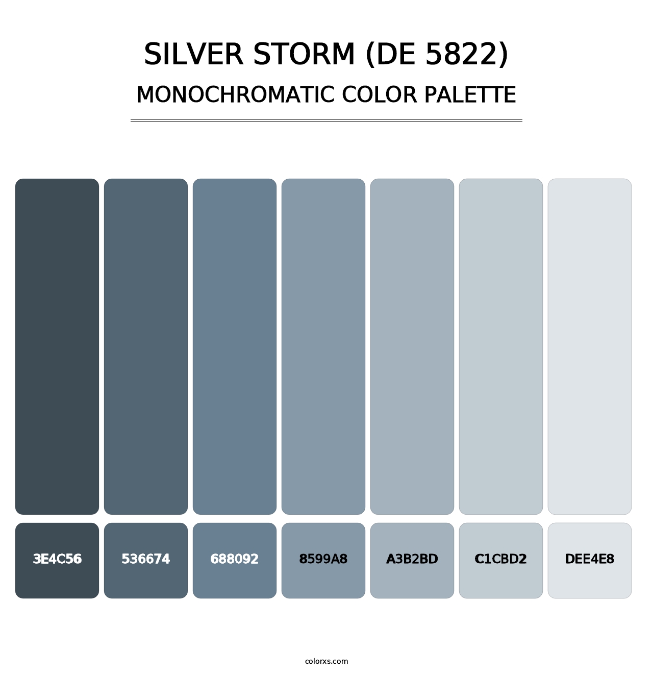Silver Storm (DE 5822) - Monochromatic Color Palette