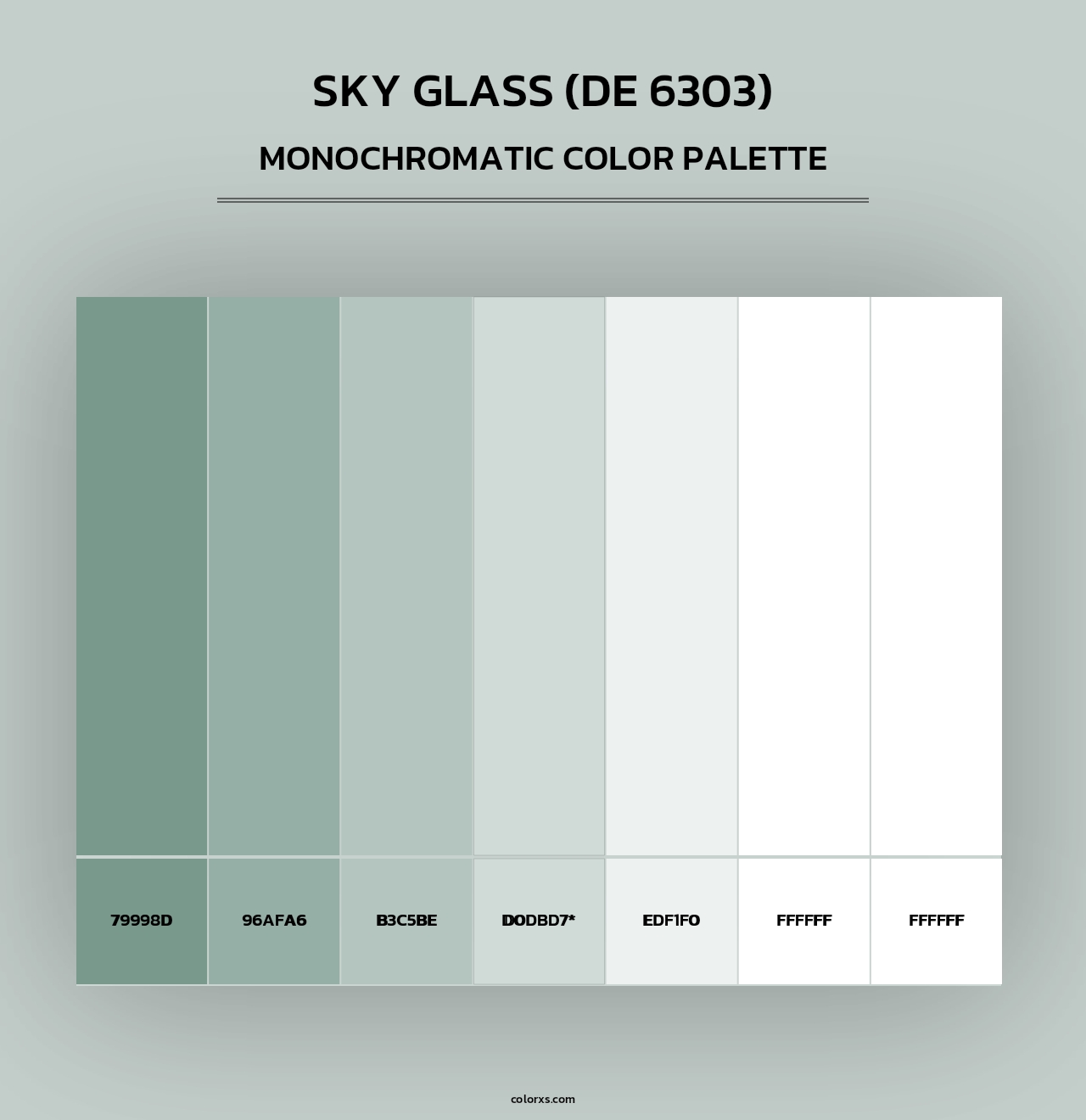 Sky Glass (DE 6303) - Monochromatic Color Palette