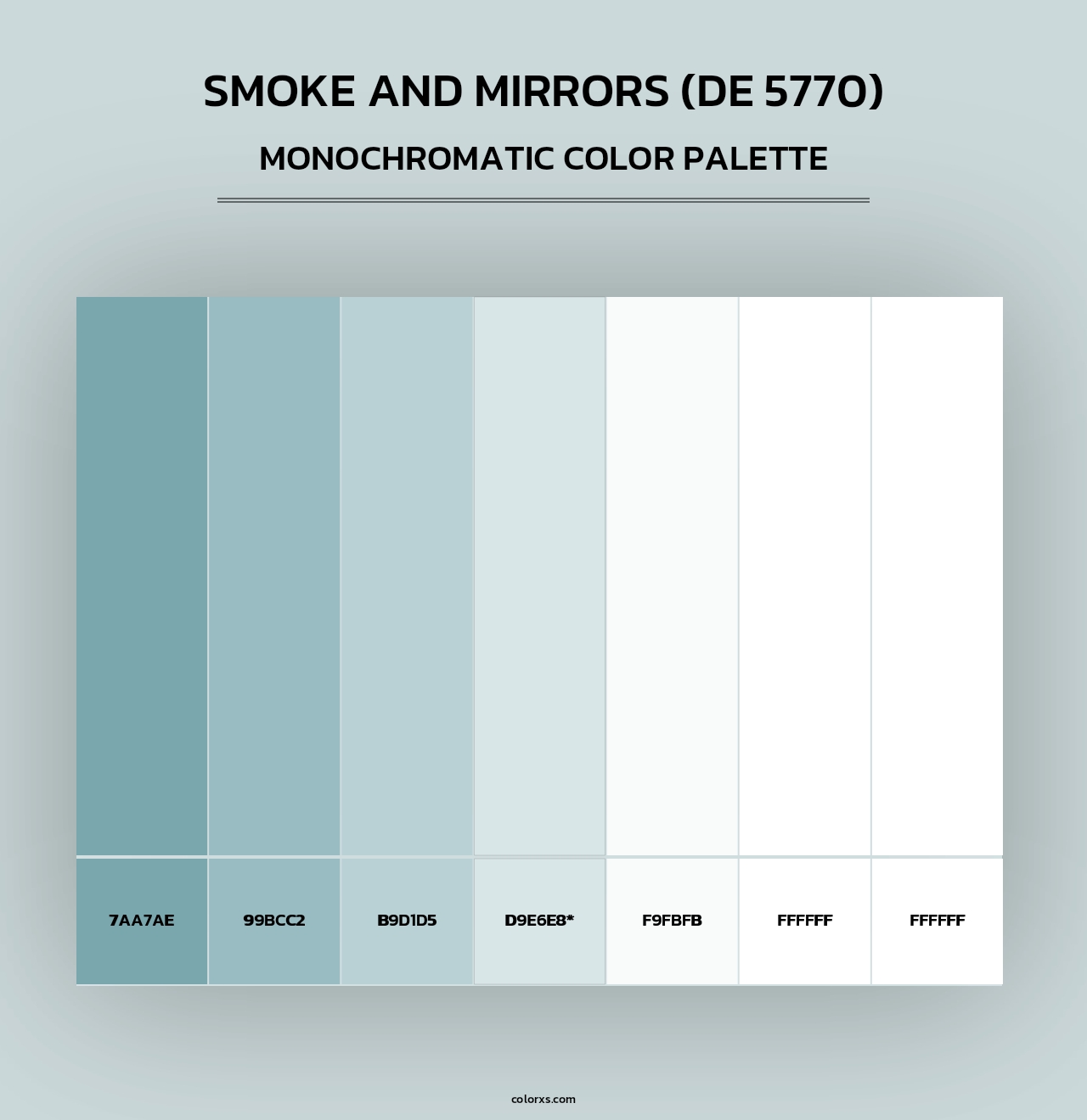 Smoke and Mirrors (DE 5770) - Monochromatic Color Palette