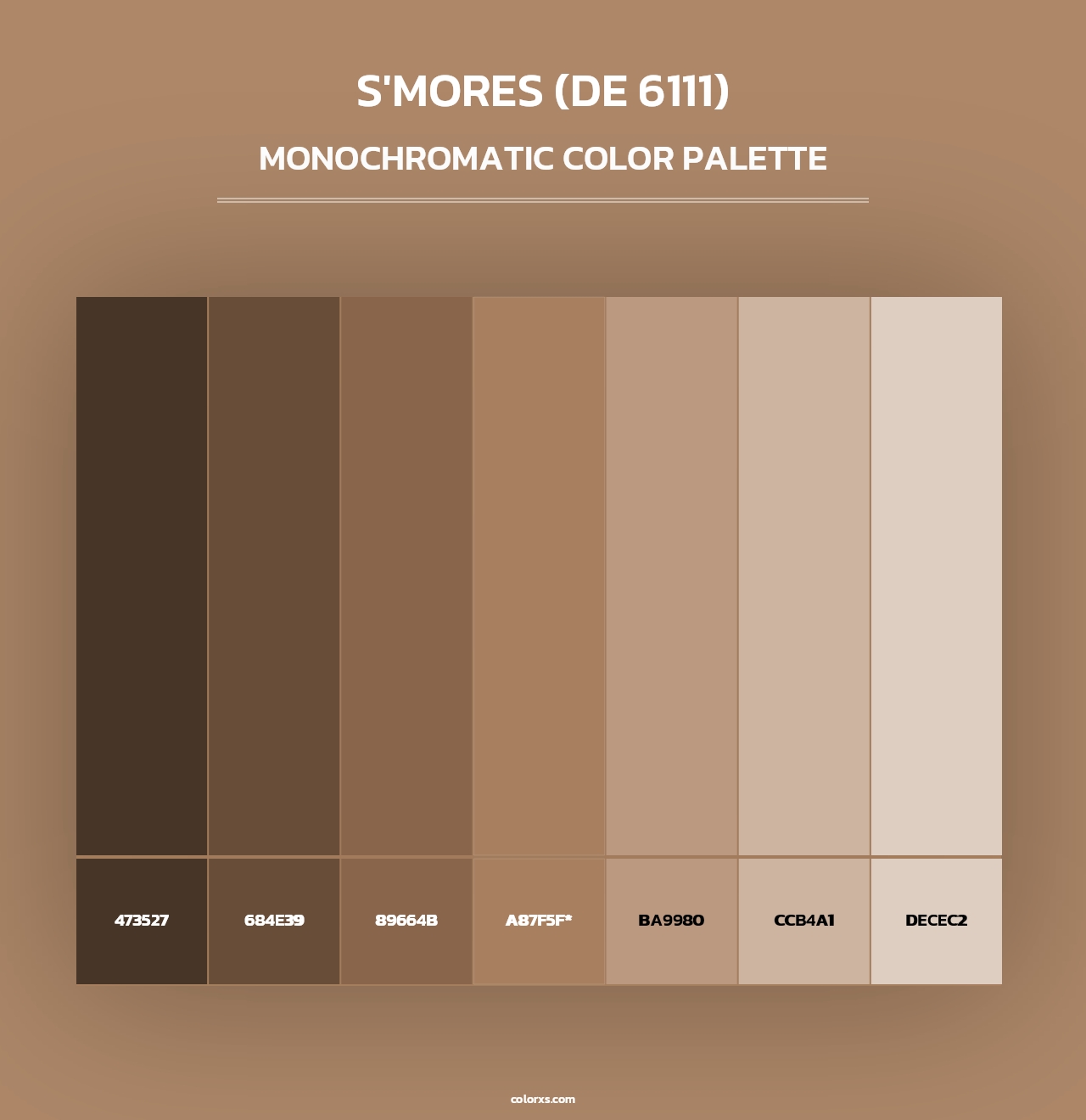 S'mores (DE 6111) - Monochromatic Color Palette