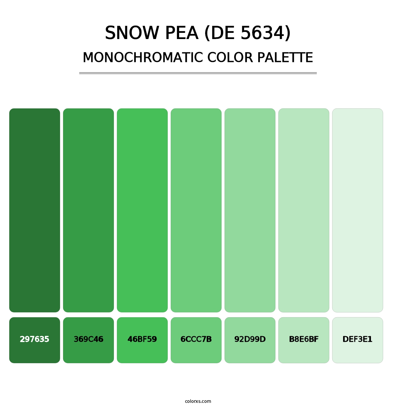 Snow Pea (DE 5634) - Monochromatic Color Palette