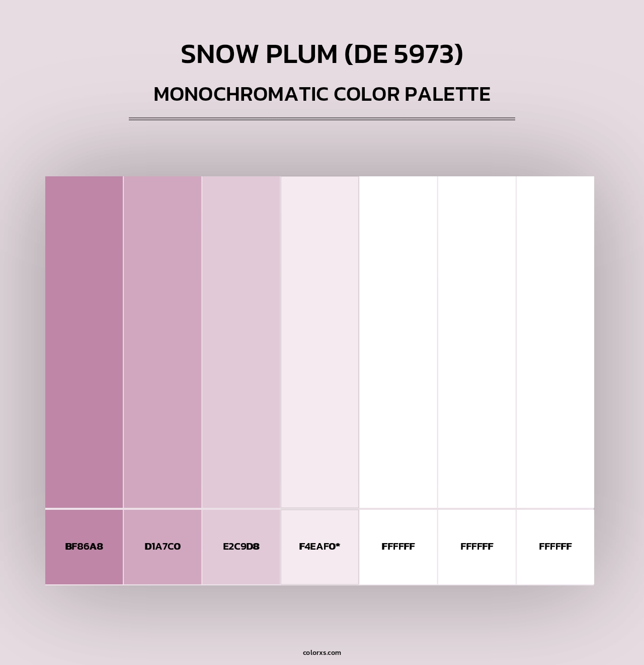 Snow Plum (DE 5973) - Monochromatic Color Palette