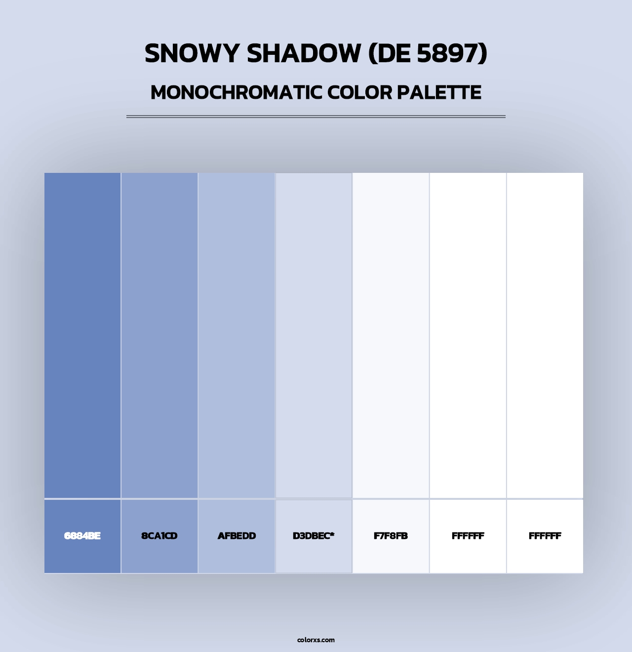 Snowy Shadow (DE 5897) - Monochromatic Color Palette