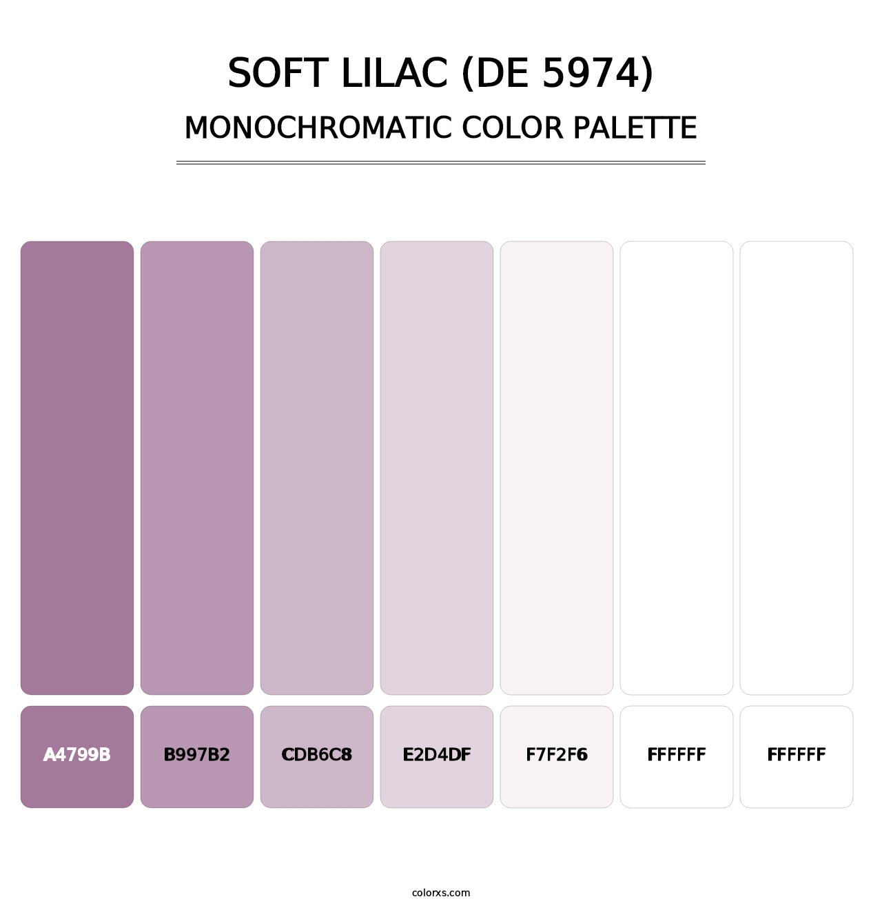 Soft Lilac (DE 5974) - Monochromatic Color Palette