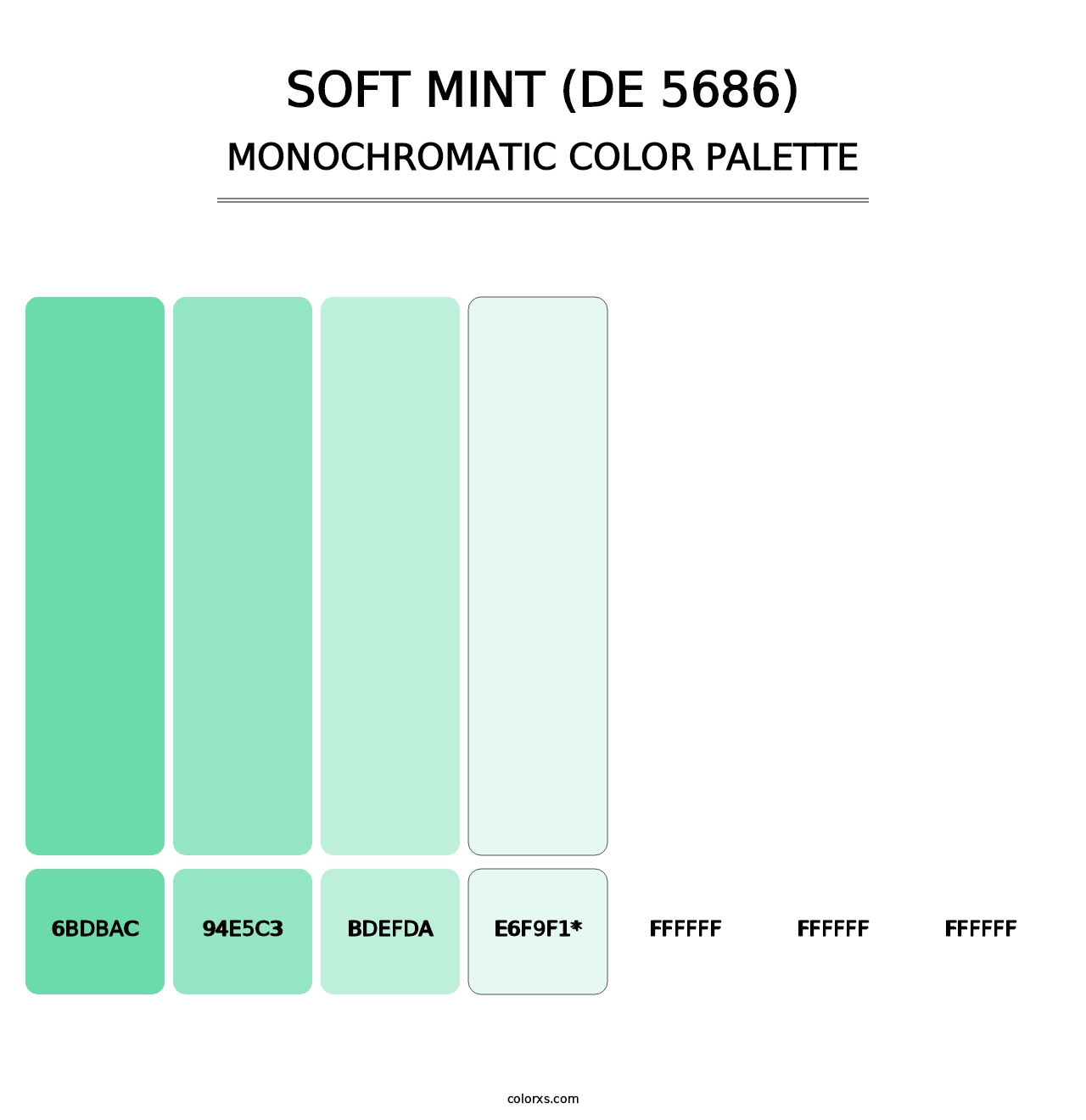 Soft Mint (DE 5686) - Monochromatic Color Palette