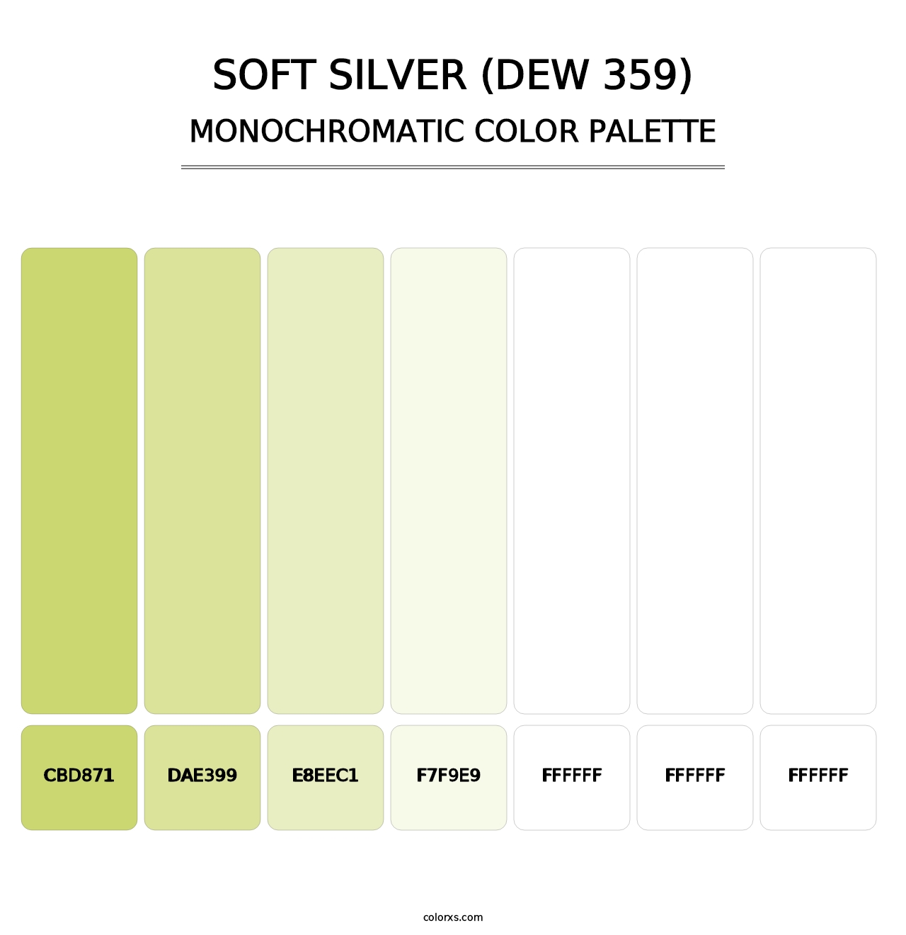 Soft Silver (DEW 359) - Monochromatic Color Palette