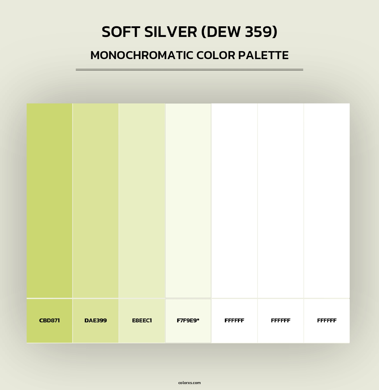 Soft Silver (DEW 359) - Monochromatic Color Palette