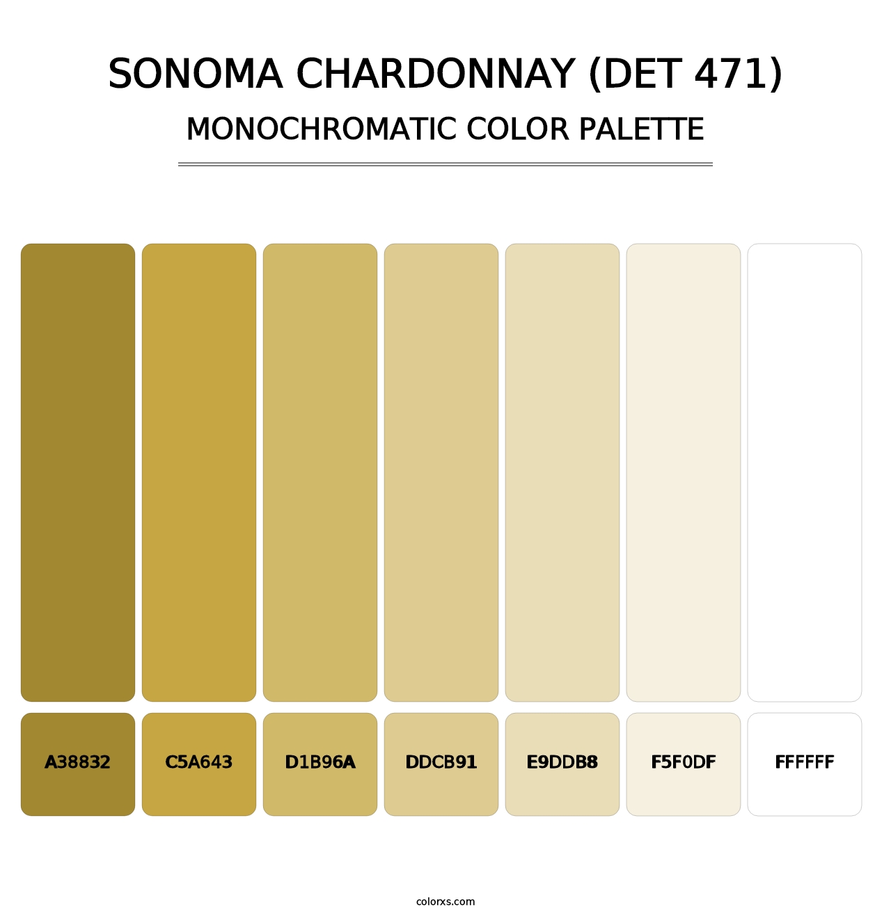 Sonoma Chardonnay (DET 471) - Monochromatic Color Palette