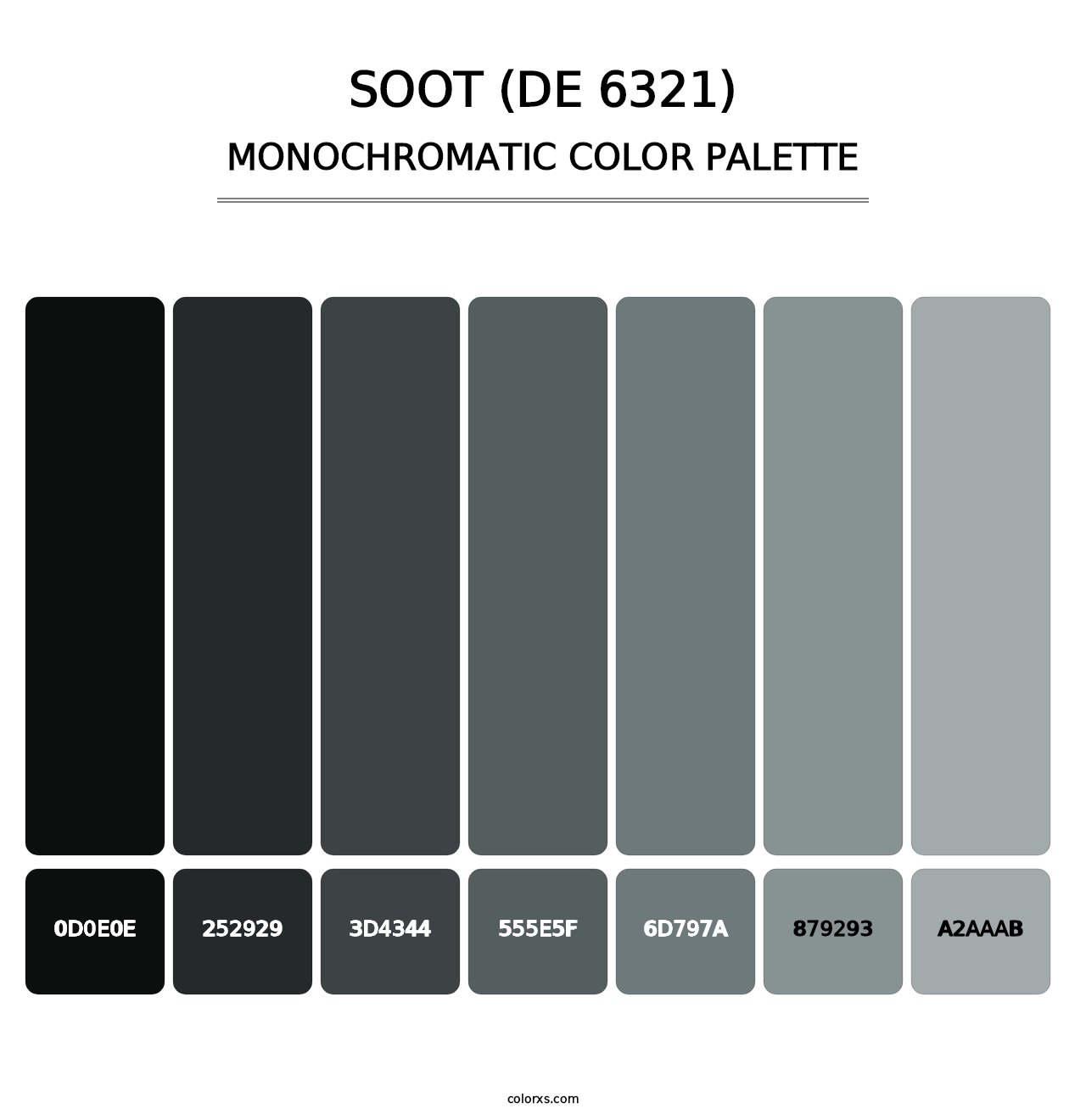Soot (DE 6321) - Monochromatic Color Palette