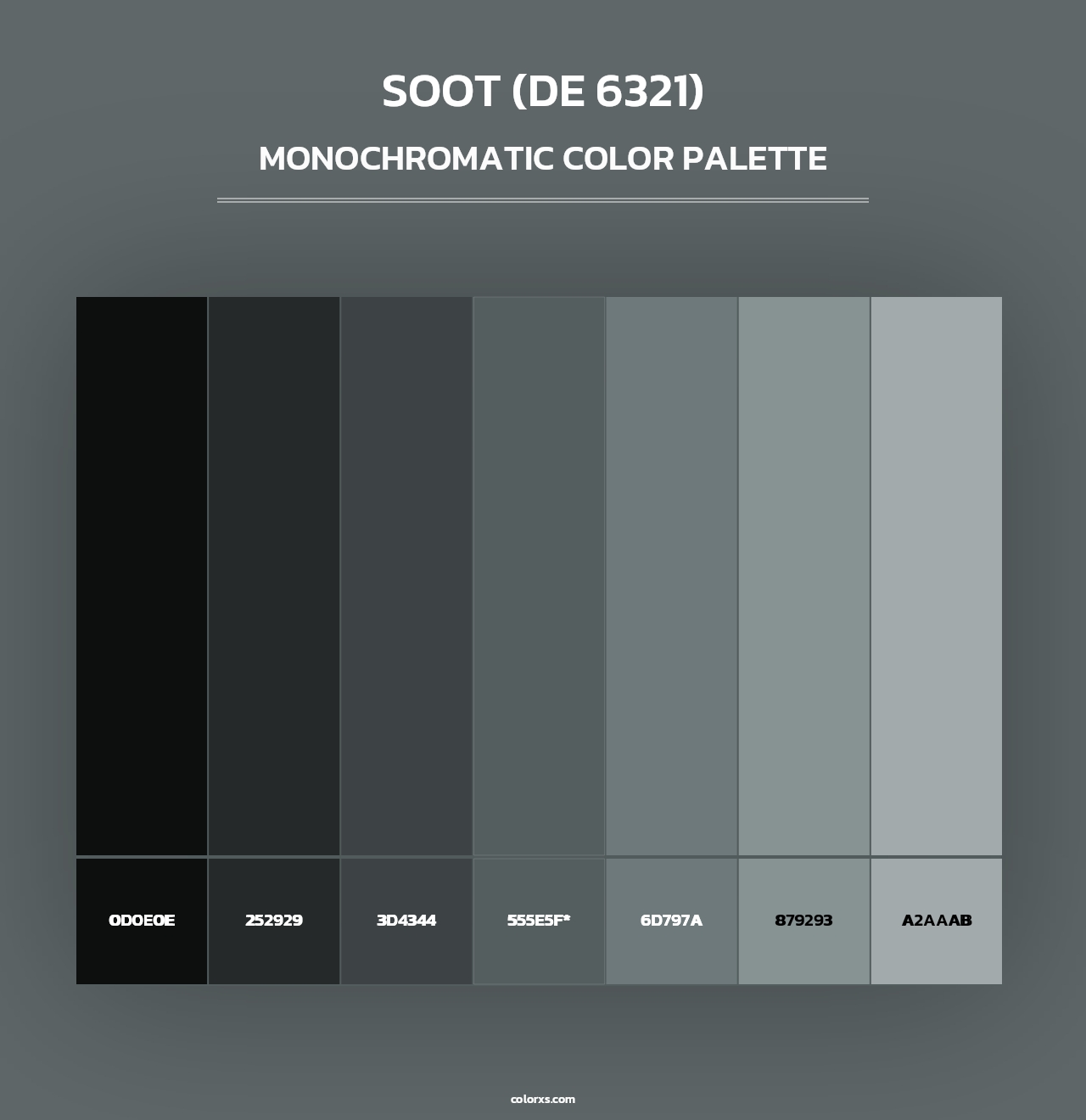 Soot (DE 6321) - Monochromatic Color Palette