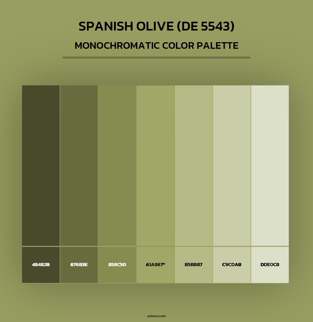 Spanish Olive (DE 5543) - Monochromatic Color Palette