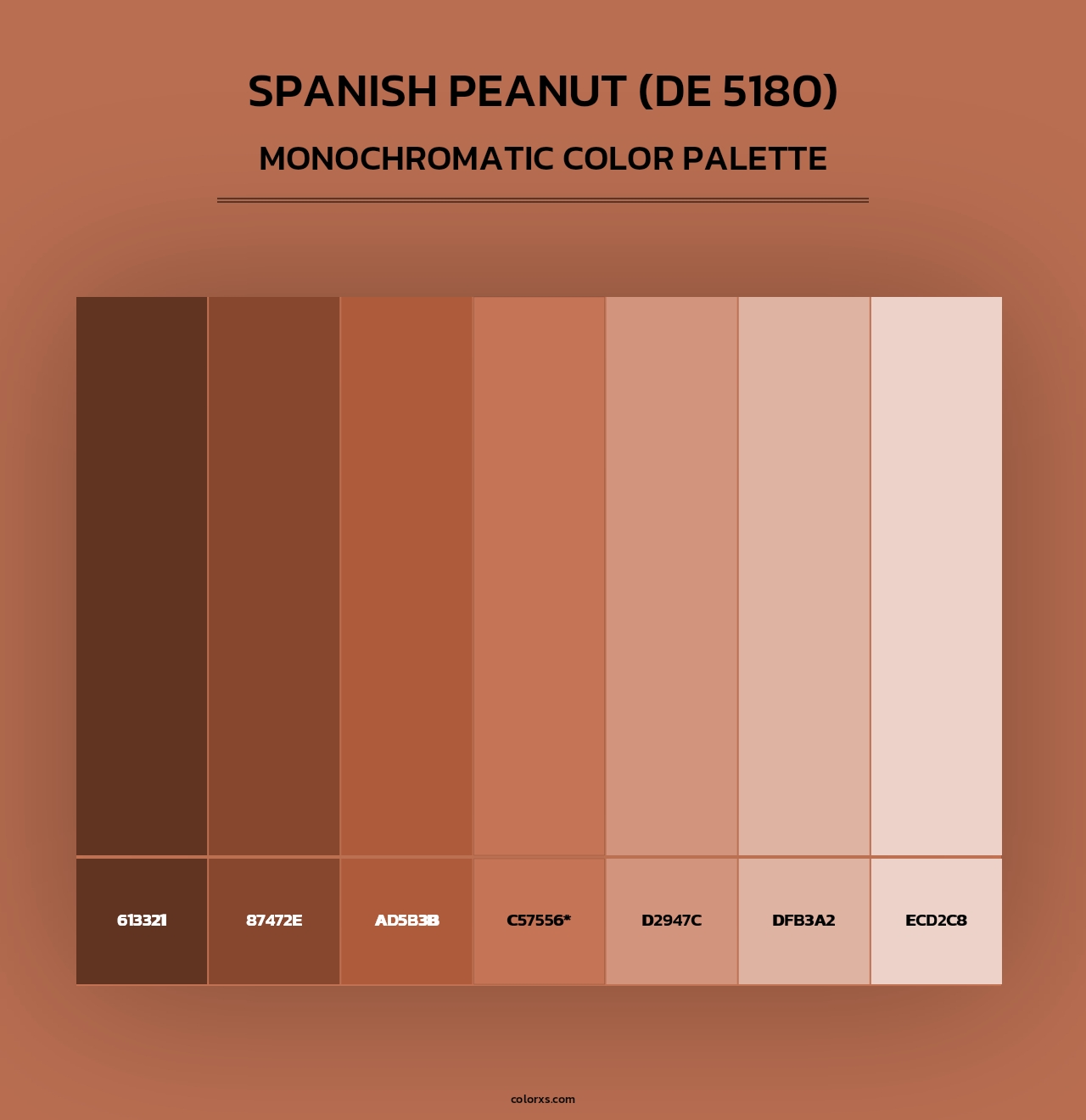 Spanish Peanut (DE 5180) - Monochromatic Color Palette