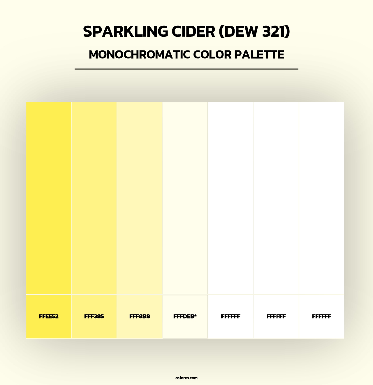 Sparkling Cider (DEW 321) - Monochromatic Color Palette