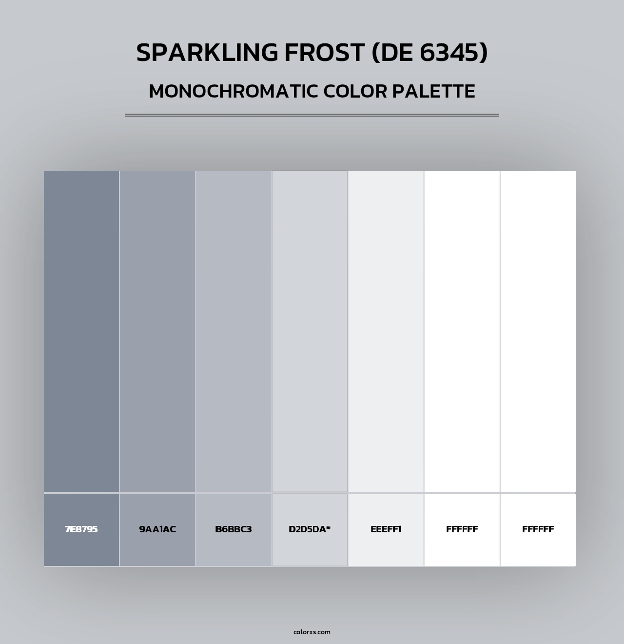 Sparkling Frost (DE 6345) - Monochromatic Color Palette