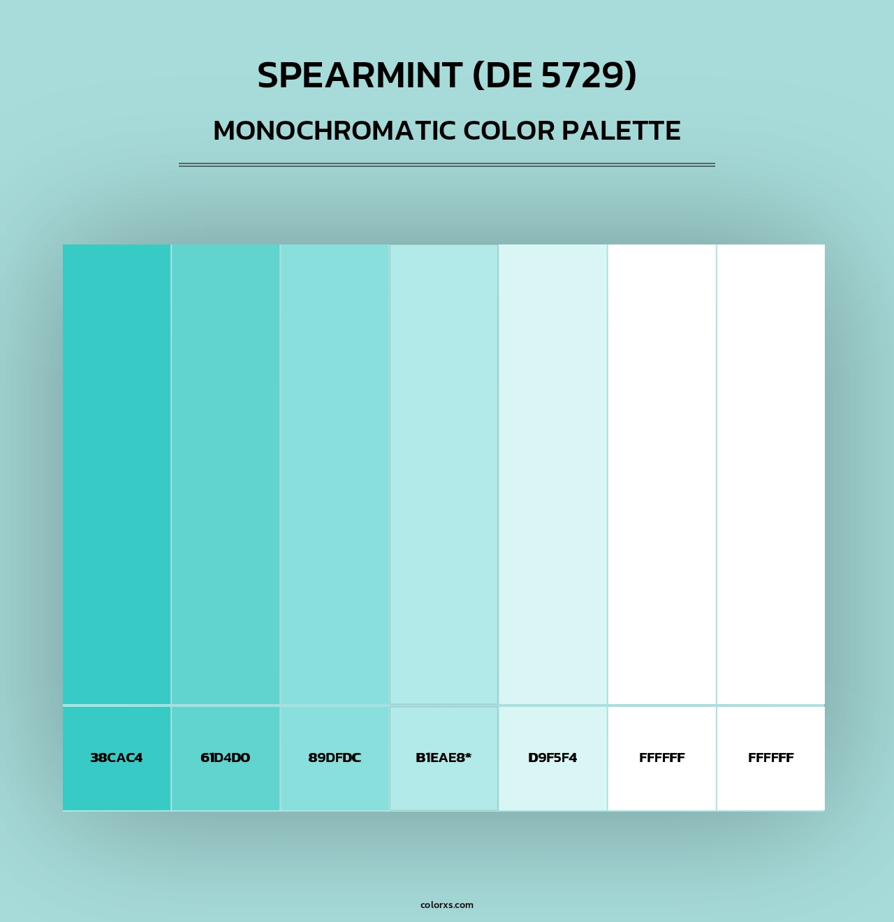 Spearmint (DE 5729) - Monochromatic Color Palette