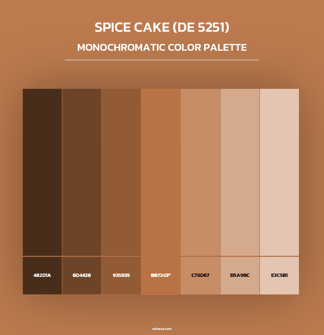 Spice Cake (DE 5251) - Monochromatic Color Palette