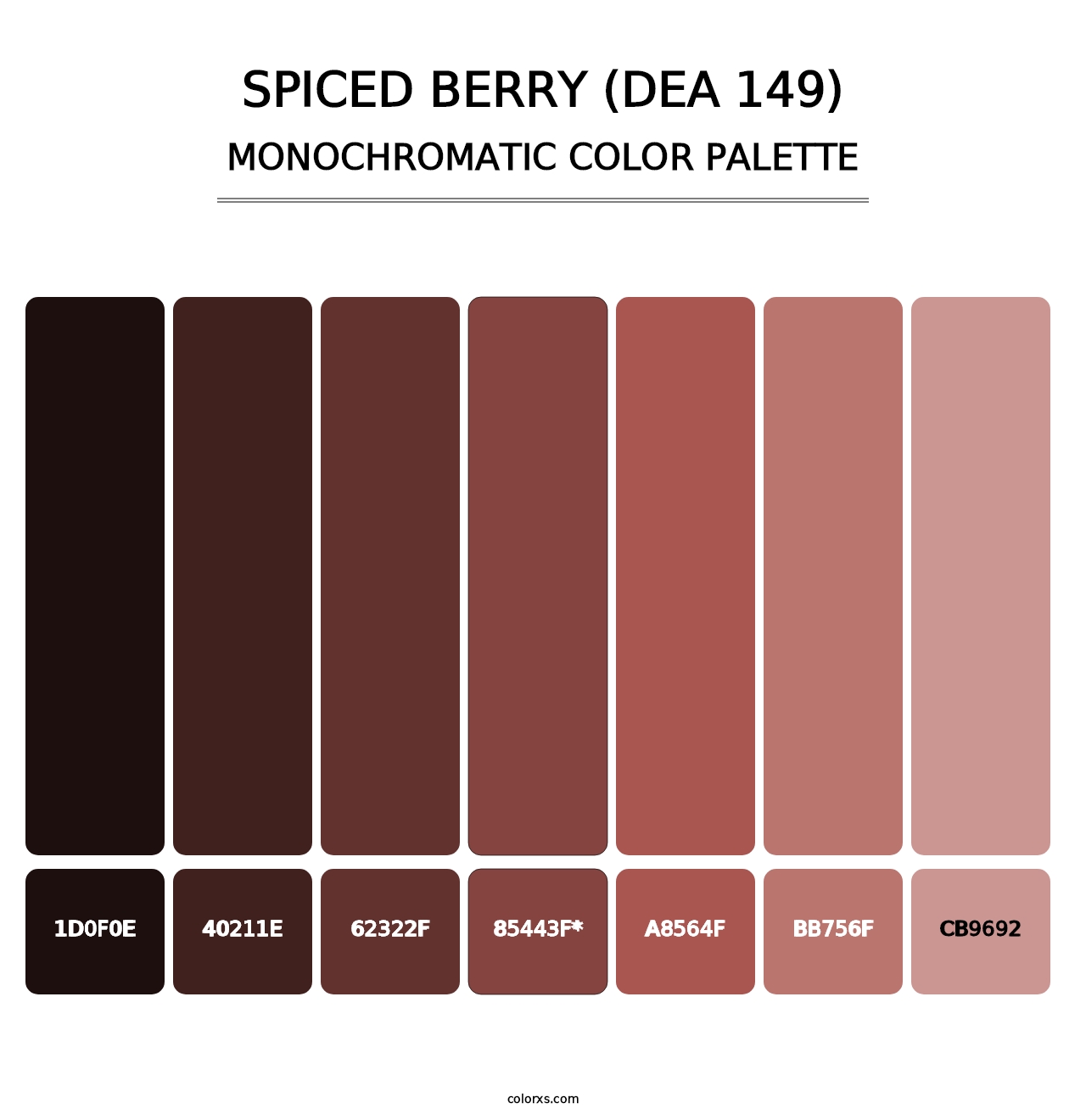 Spiced Berry (DEA 149) - Monochromatic Color Palette