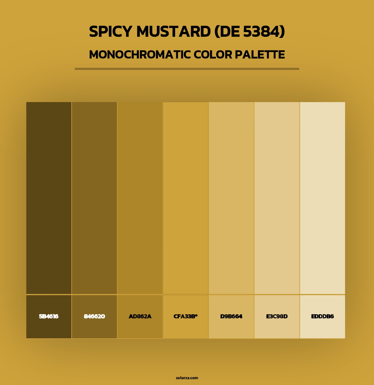 Spicy Mustard (DE 5384) - Monochromatic Color Palette