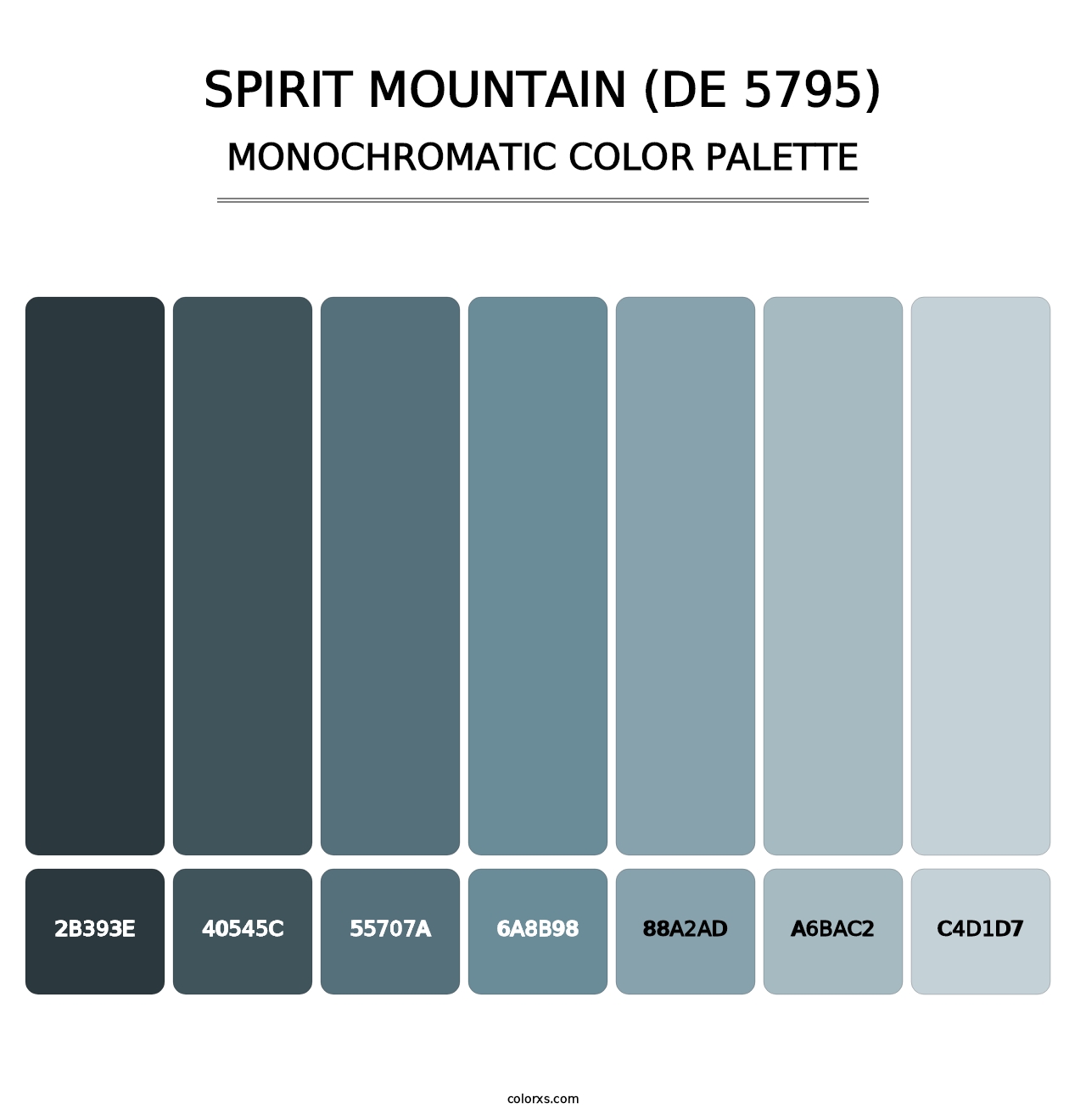 Spirit Mountain (DE 5795) - Monochromatic Color Palette