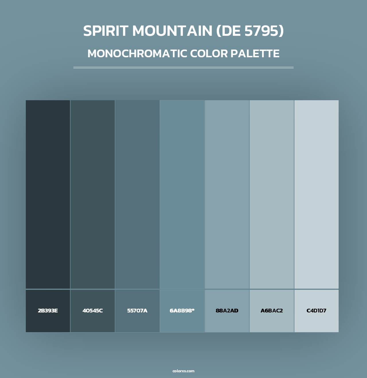 Spirit Mountain (DE 5795) - Monochromatic Color Palette