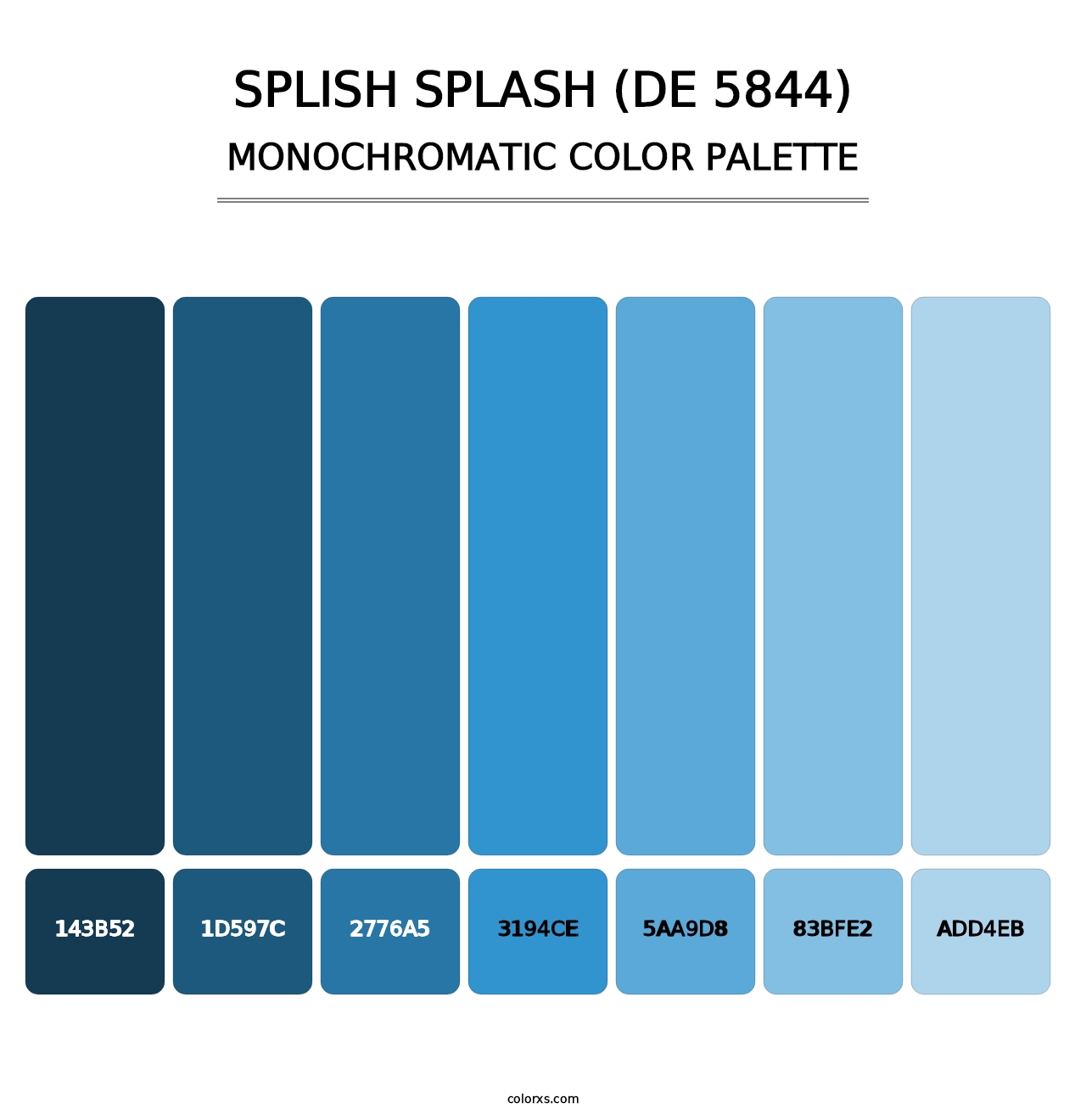 Splish Splash (DE 5844) - Monochromatic Color Palette