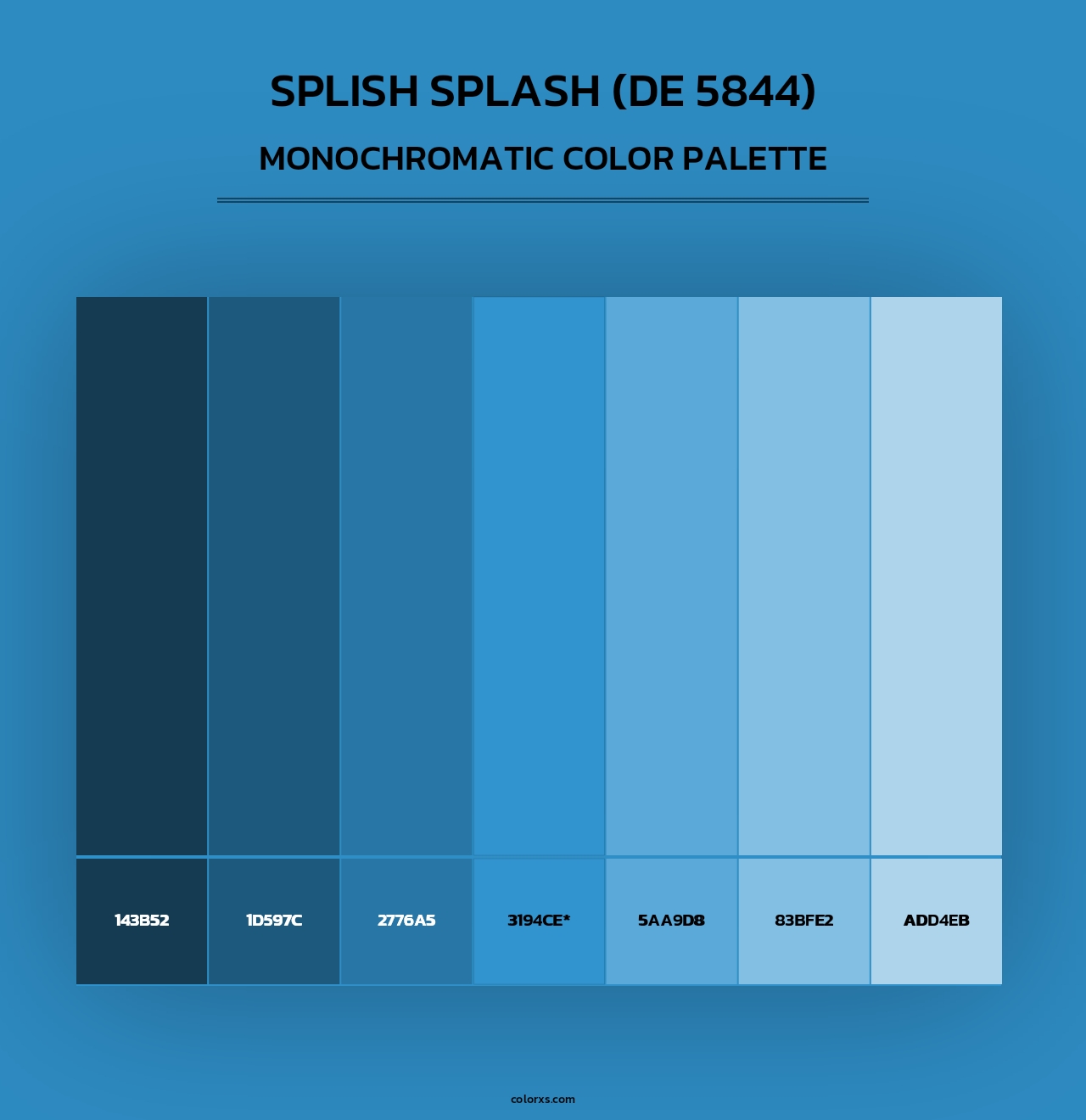 Splish Splash (DE 5844) - Monochromatic Color Palette