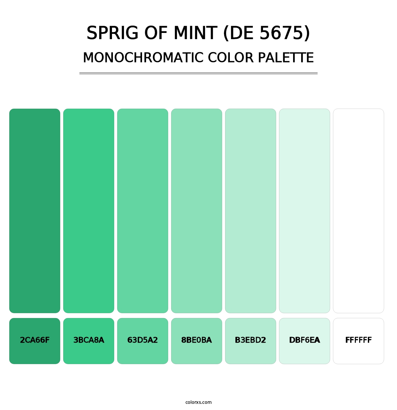 Sprig of Mint (DE 5675) - Monochromatic Color Palette