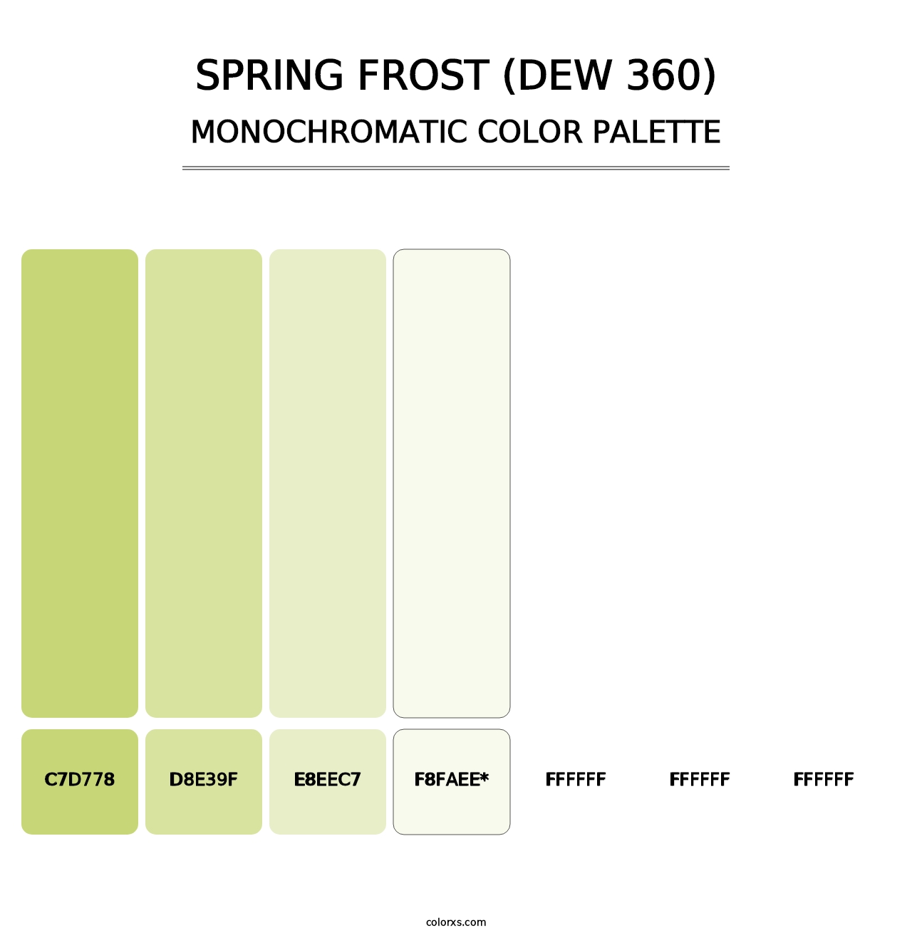 Spring Frost (DEW 360) - Monochromatic Color Palette