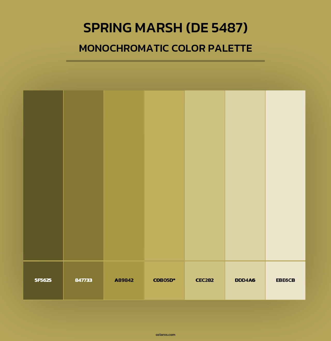 Spring Marsh (DE 5487) - Monochromatic Color Palette
