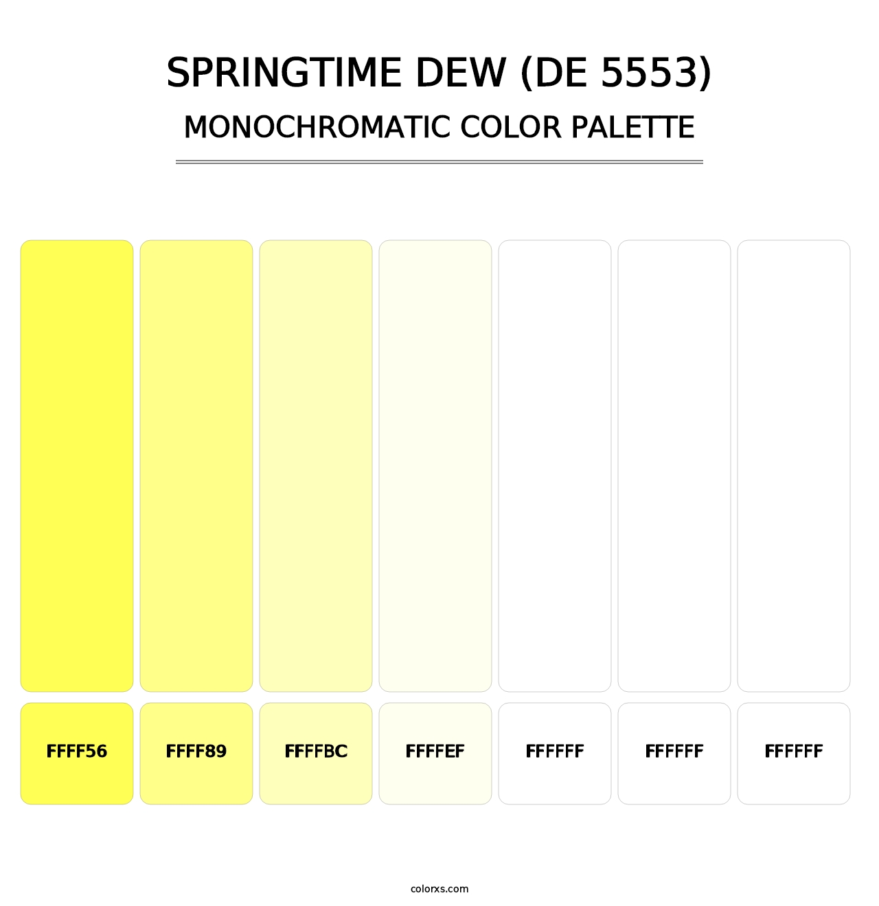 Springtime Dew (DE 5553) - Monochromatic Color Palette