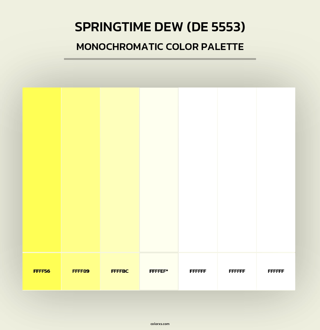 Springtime Dew (DE 5553) - Monochromatic Color Palette