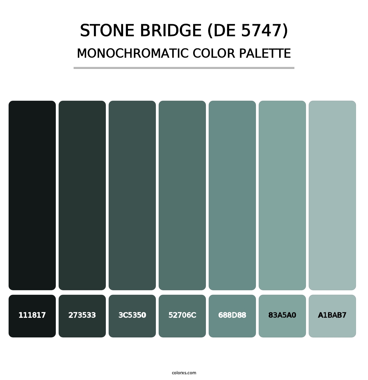 Stone Bridge (DE 5747) - Monochromatic Color Palette