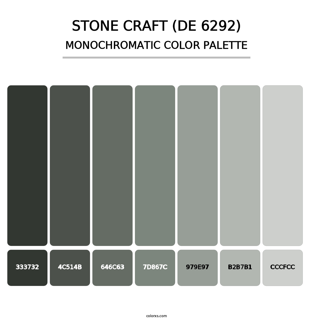 Stone Craft (DE 6292) - Monochromatic Color Palette