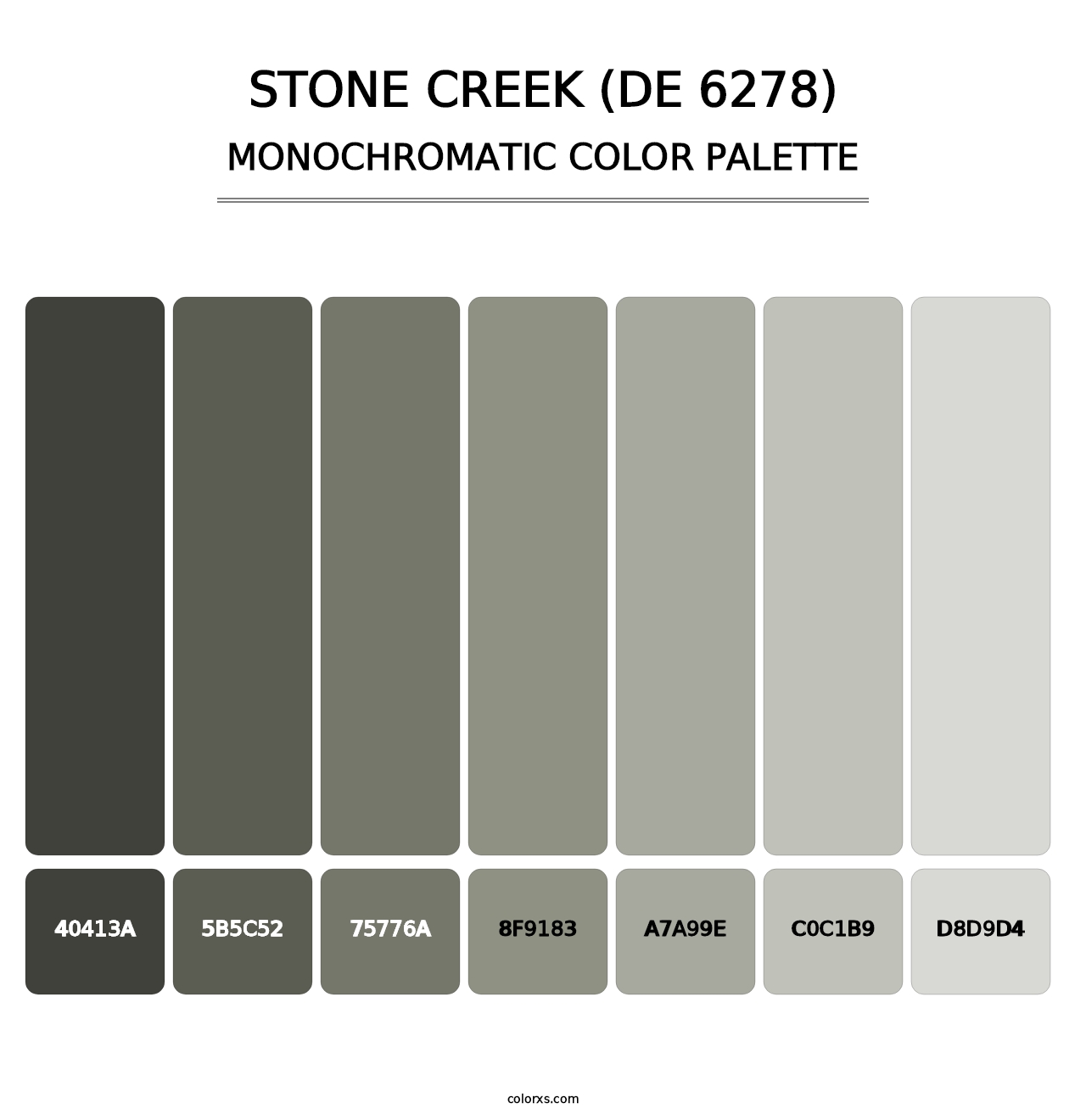 Stone Creek (DE 6278) - Monochromatic Color Palette