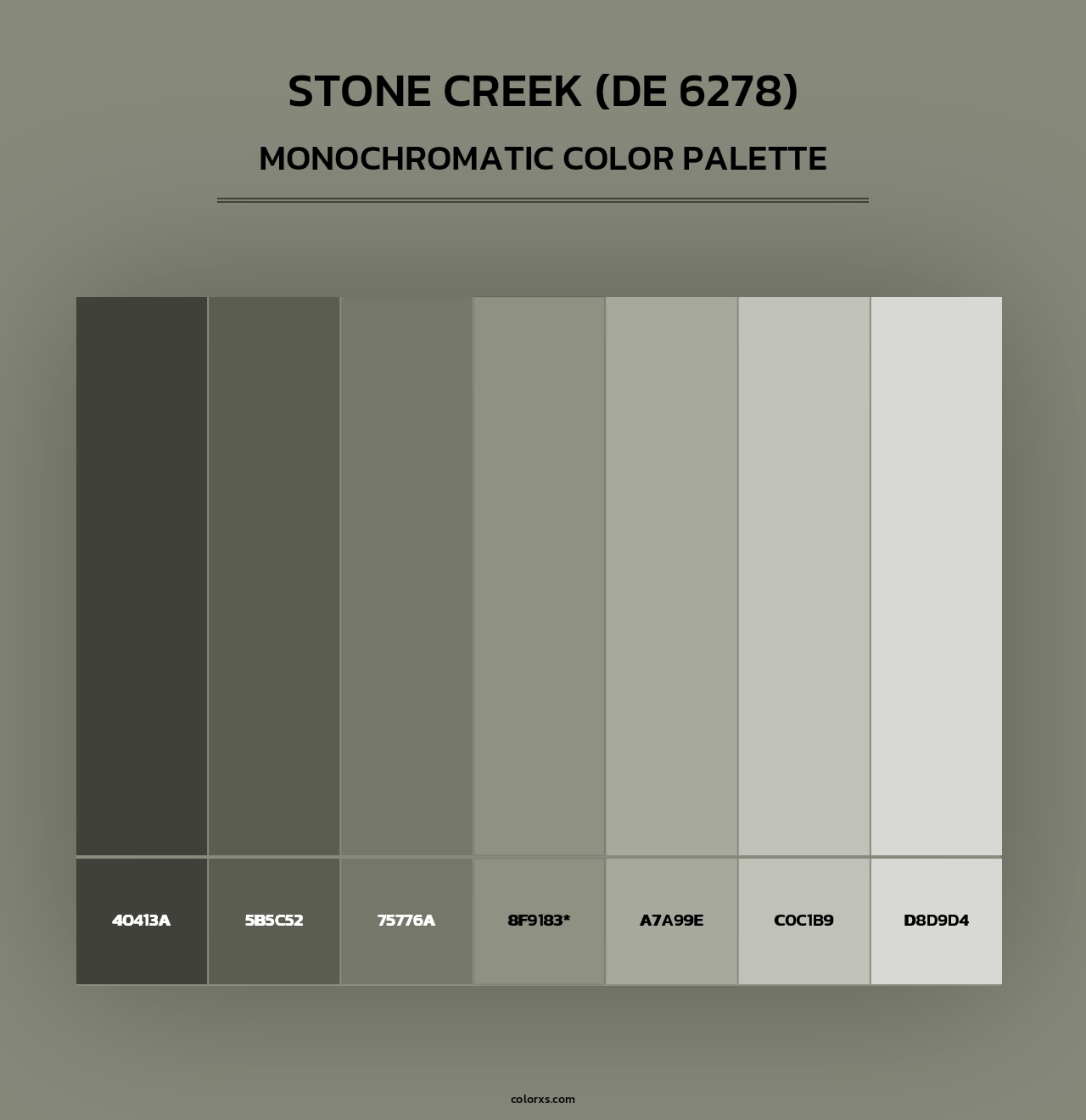 Stone Creek (DE 6278) - Monochromatic Color Palette