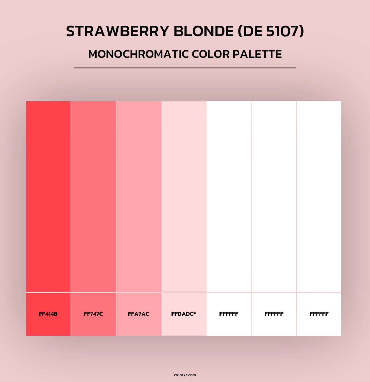 Strawberry Blonde (DE 5107) - Monochromatic Color Palette