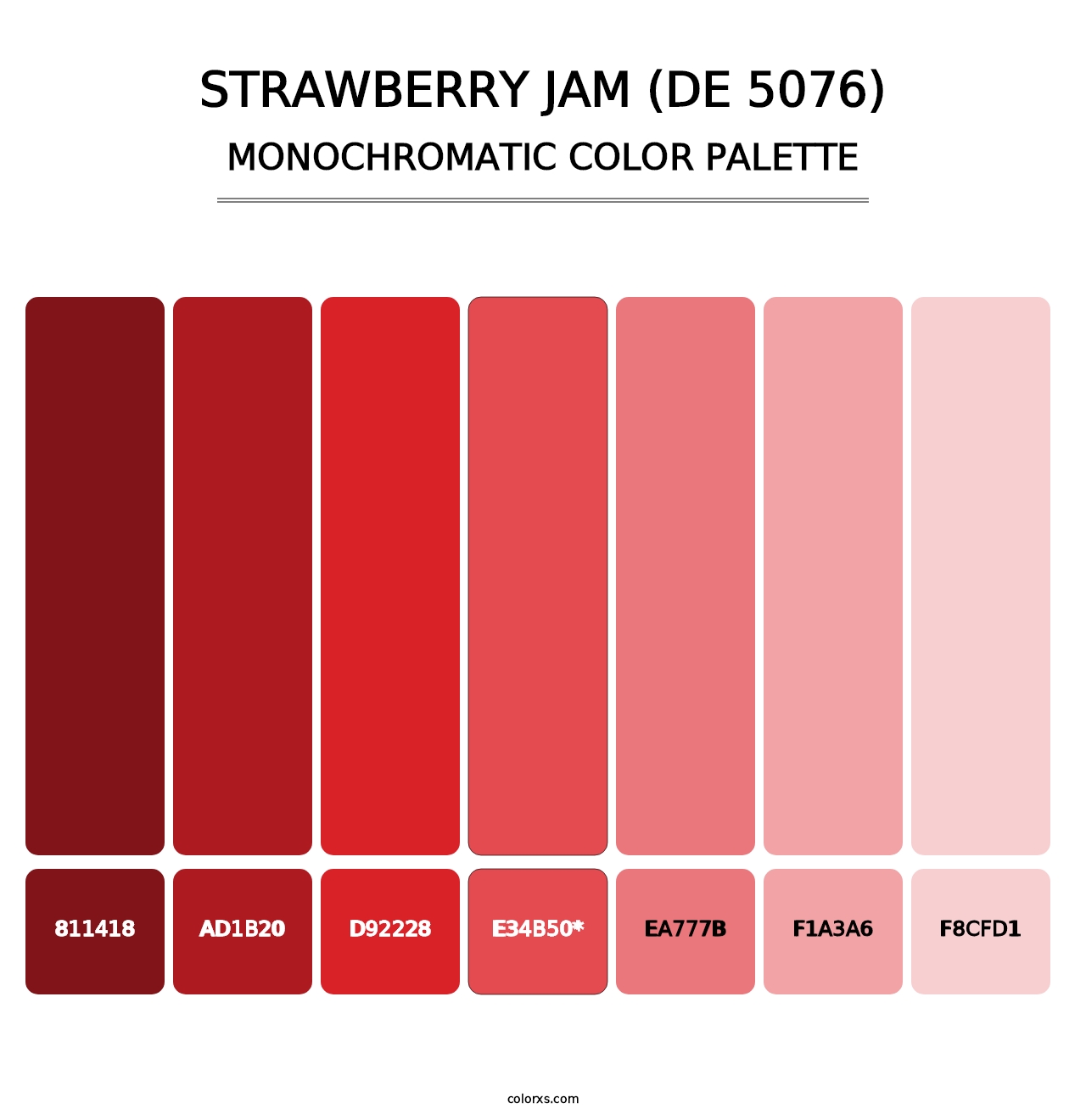 Strawberry Jam (DE 5076) - Monochromatic Color Palette