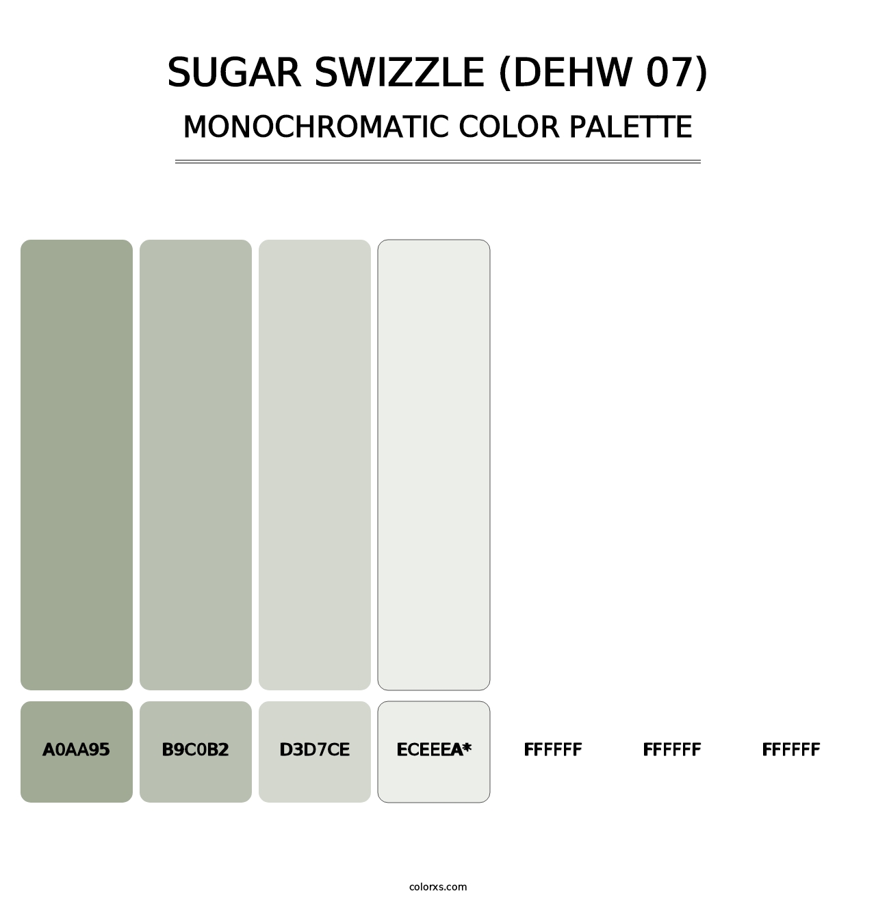 Sugar Swizzle (DEHW 07) - Monochromatic Color Palette