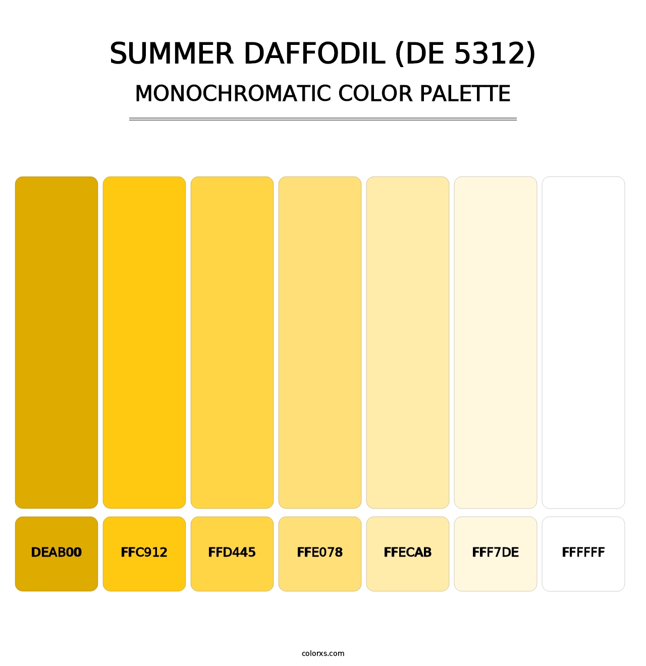 Summer Daffodil (DE 5312) - Monochromatic Color Palette