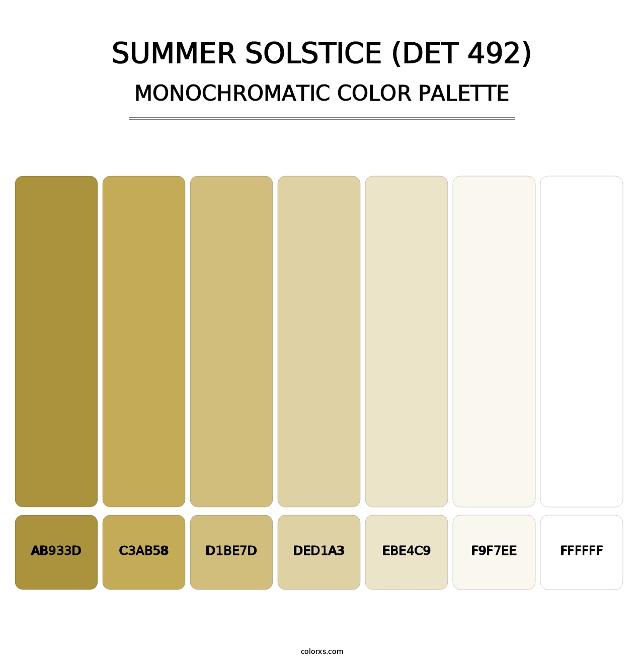 Summer Solstice (DET 492) - Monochromatic Color Palette