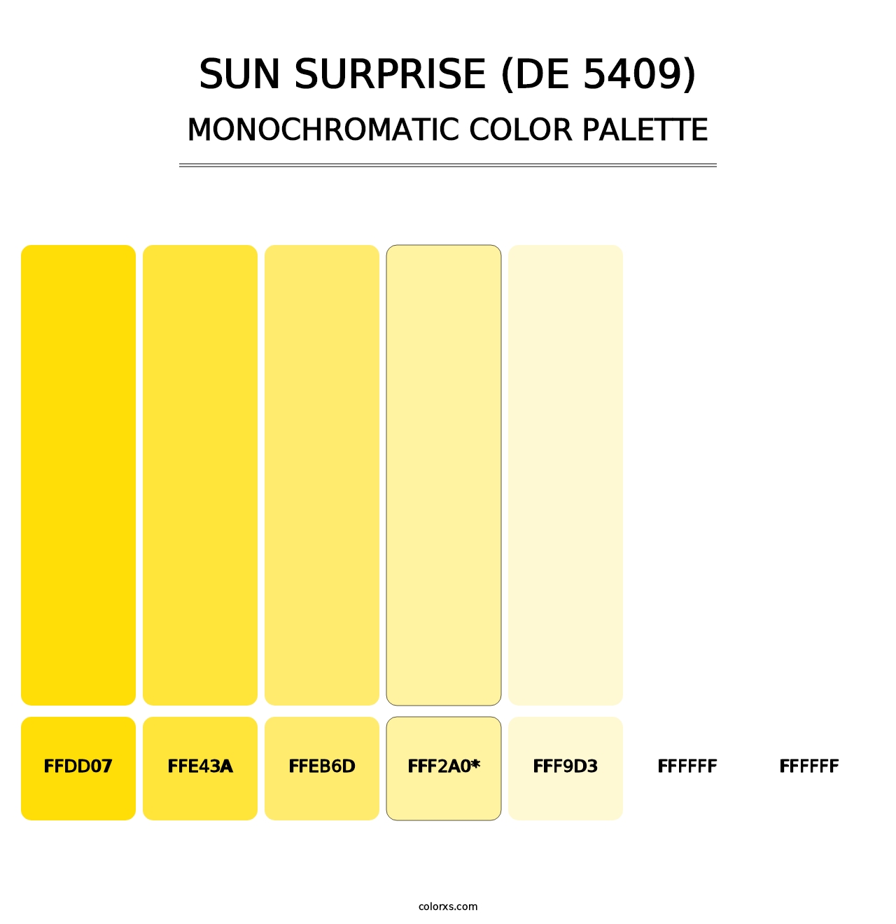 Sun Surprise (DE 5409) - Monochromatic Color Palette