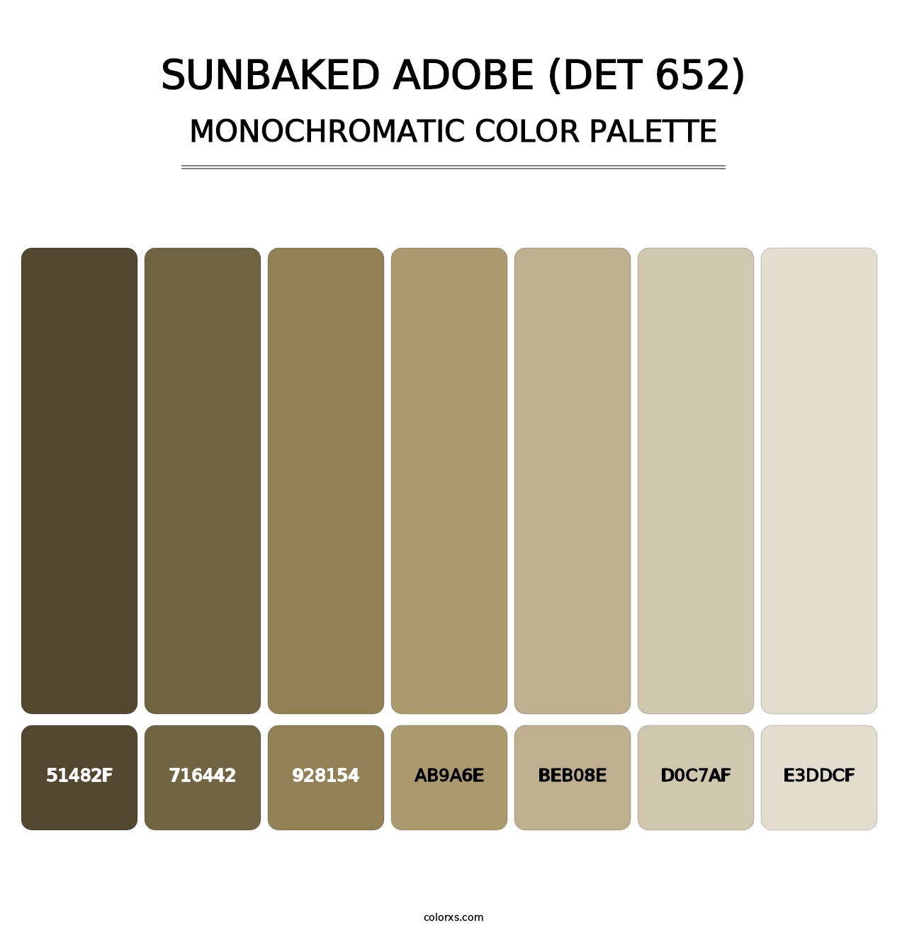 Sunbaked Adobe (DET 652) - Monochromatic Color Palette